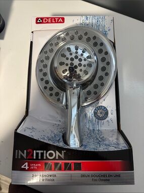 Delta Chrome Multi-Function Handheld Shower Head - Silver/Gray